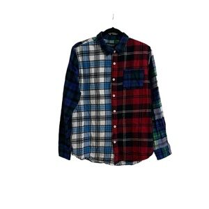 Men’s PacSun Plaid Flannel Long Sleeve Button Down Shirt Size M